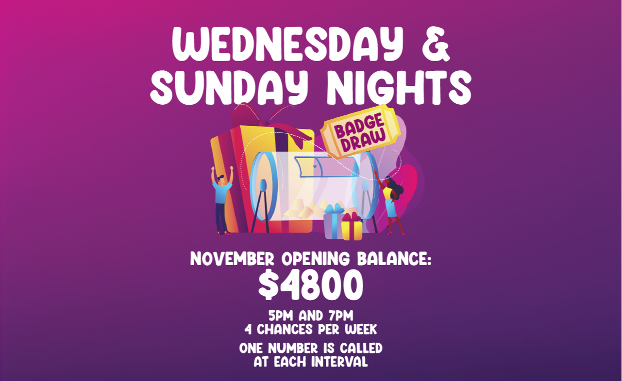 Sunday Members' Badge Draw